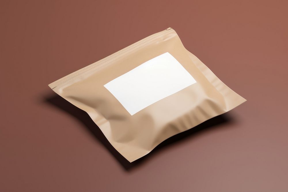Pouch bag packaging  paper brown simplicity.