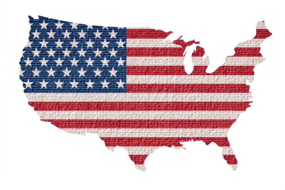 American flag in shape of United States map american flag independence patriotism. AI generated Image by rawpixel.