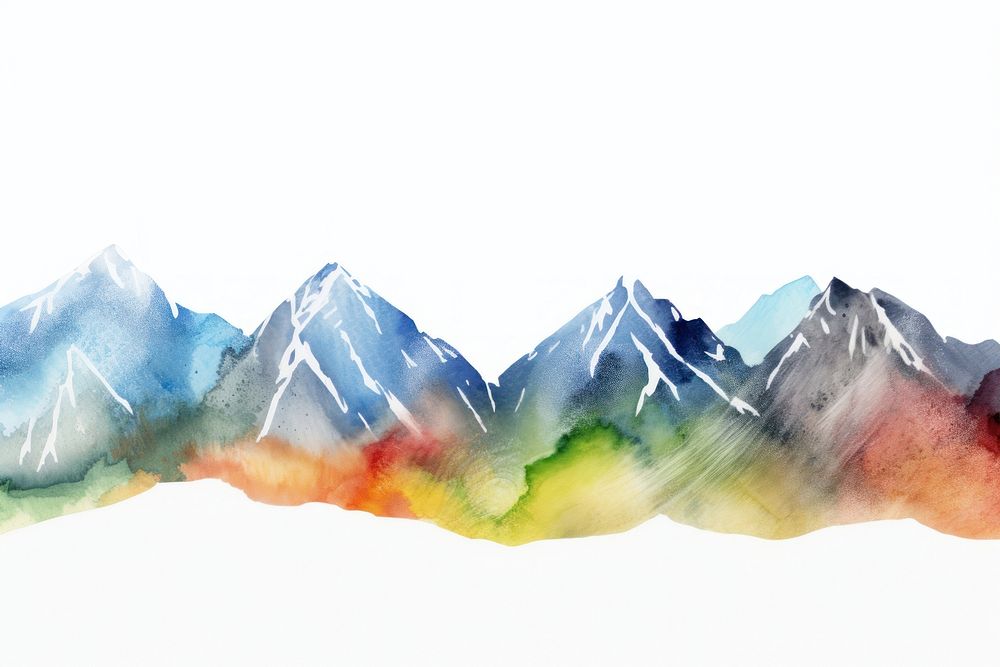 Mountain mountain panoramic painting.