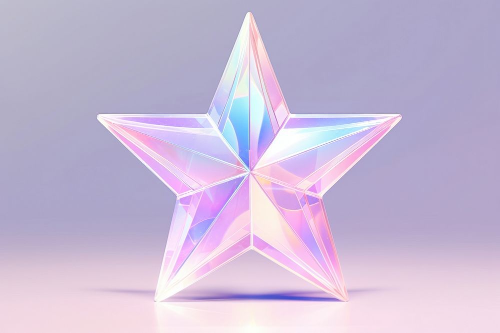 Star symbol shiny illuminated decoration.