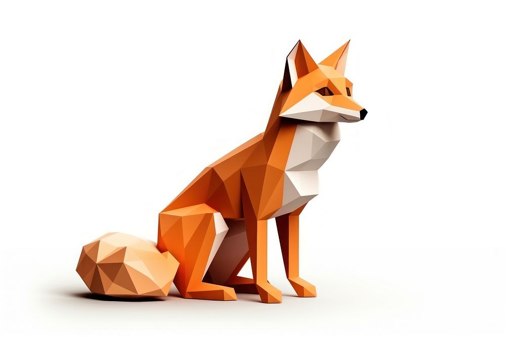 Fox mammal animal white background. AI generated Image by rawpixel.