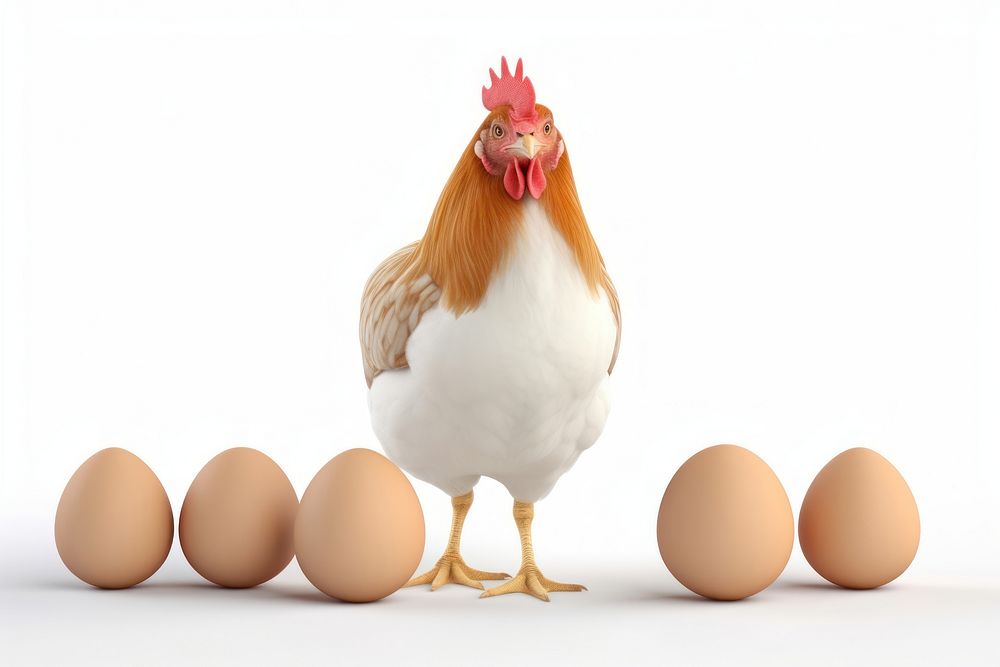 Hen egg chicken poultry. AI generated Image by rawpixel.