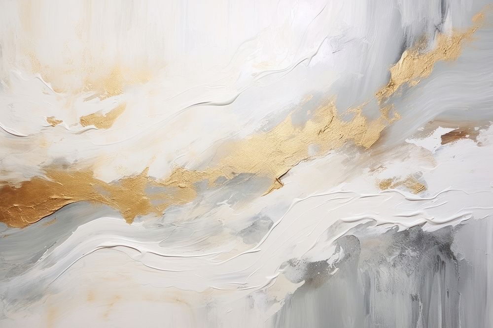  Thick paint stroke backgrounds white gold. AI generated Image by rawpixel.