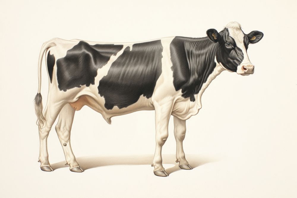 Dairy cow livestock drawing mammal.