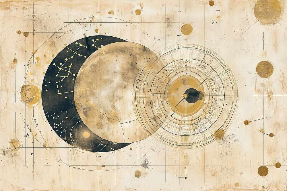 Astrology old backgrounds concentric.