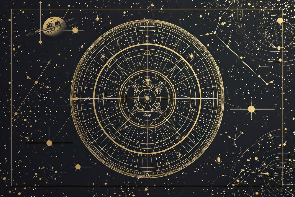 Astrology gold constellation architecture.