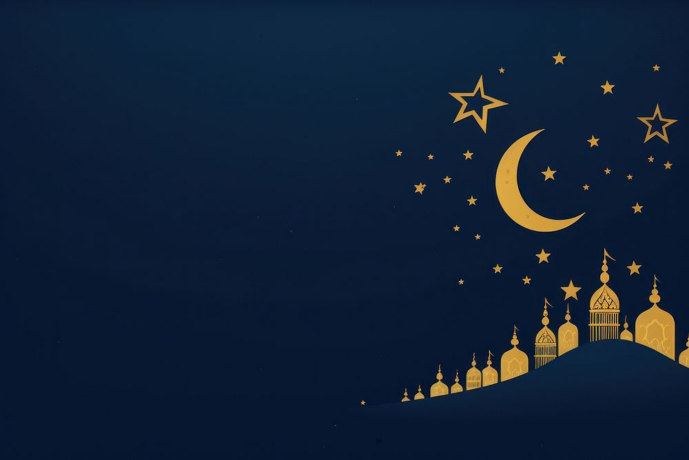 Minimal ramadan background moon architecture astronomy. AI generated Image by rawpixel.