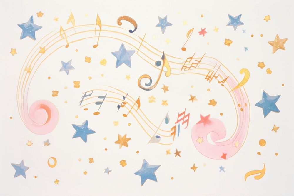 Music note background backgrounds confetti paper. AI generated Image by rawpixel.