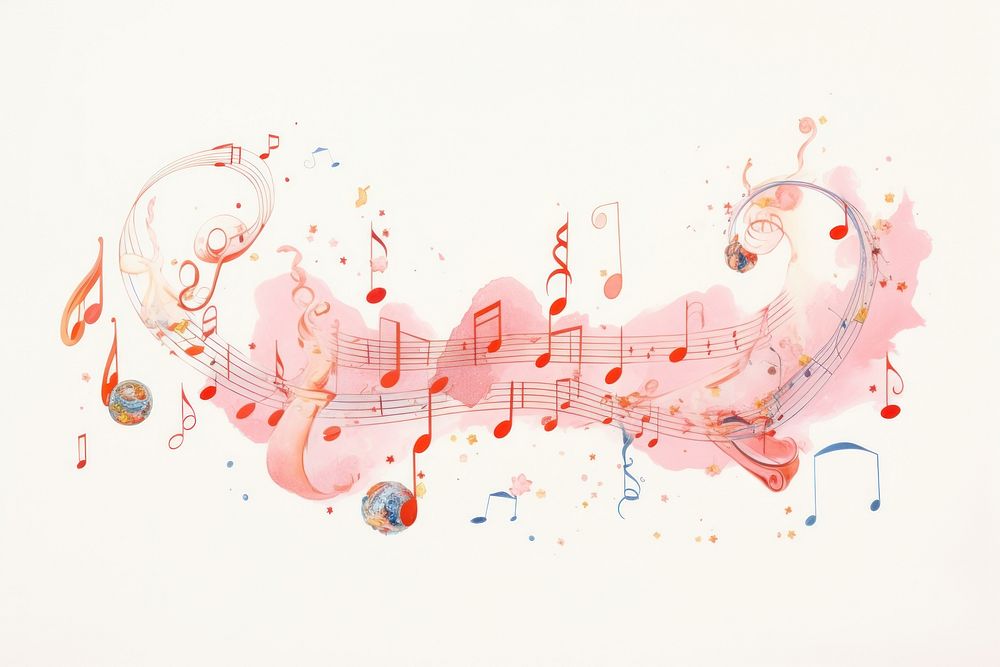Music note background paper art creativity. AI generated Image by rawpixel.