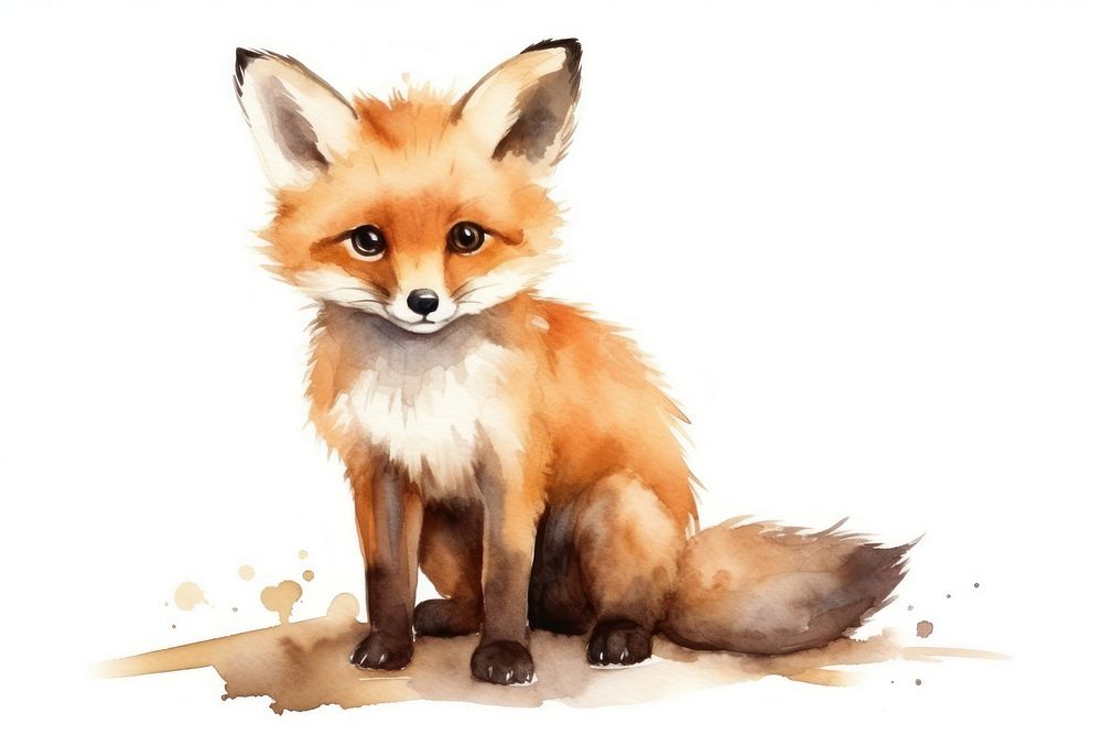 Cute fox wildlife animal mammal. AI generated Image by rawpixel.