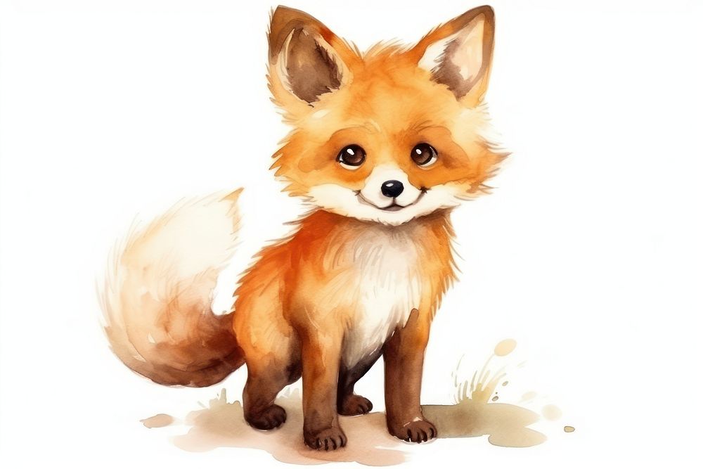 Cute fox mammal animal pet. AI generated Image by rawpixel.