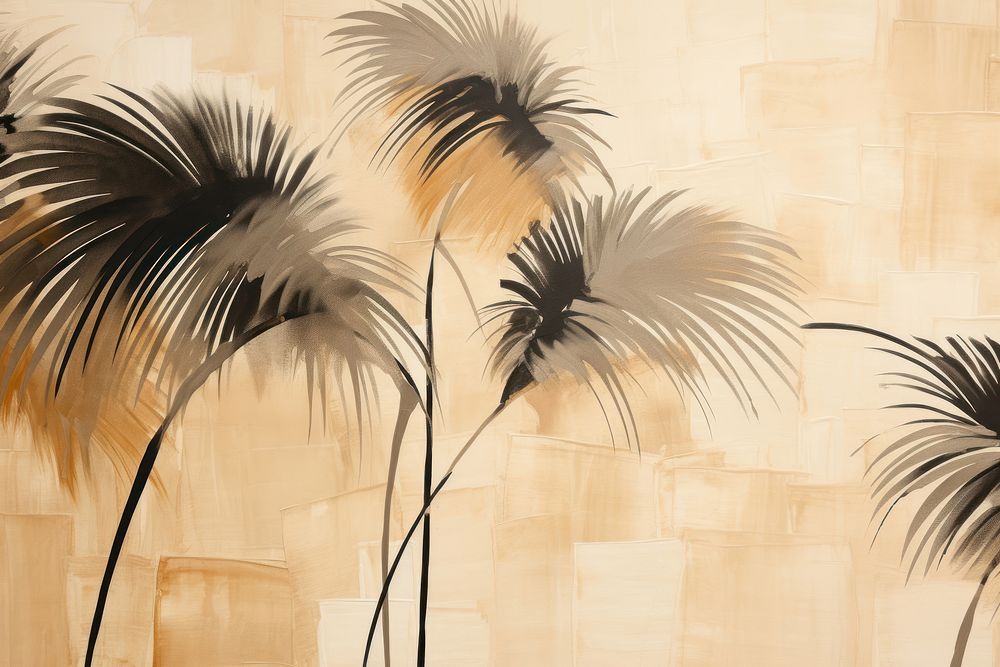  Memphis palm trees backgrounds abstract painting. AI generated Image by rawpixel.