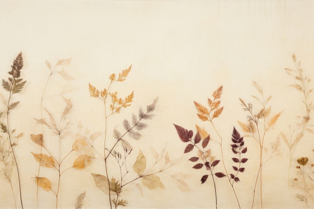 Real pressed foliage backgrounds painting pattern.