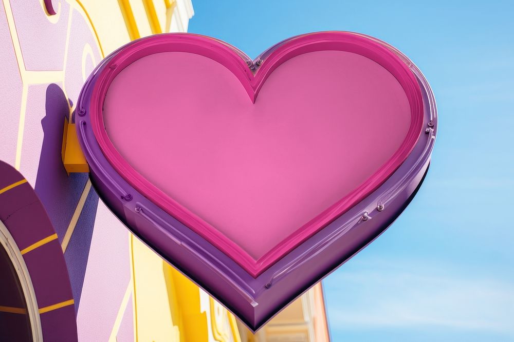 Heart-shaped shop sign