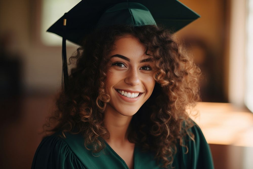 Latine woman graduation portrait adult. AI generated Image by rawpixel.