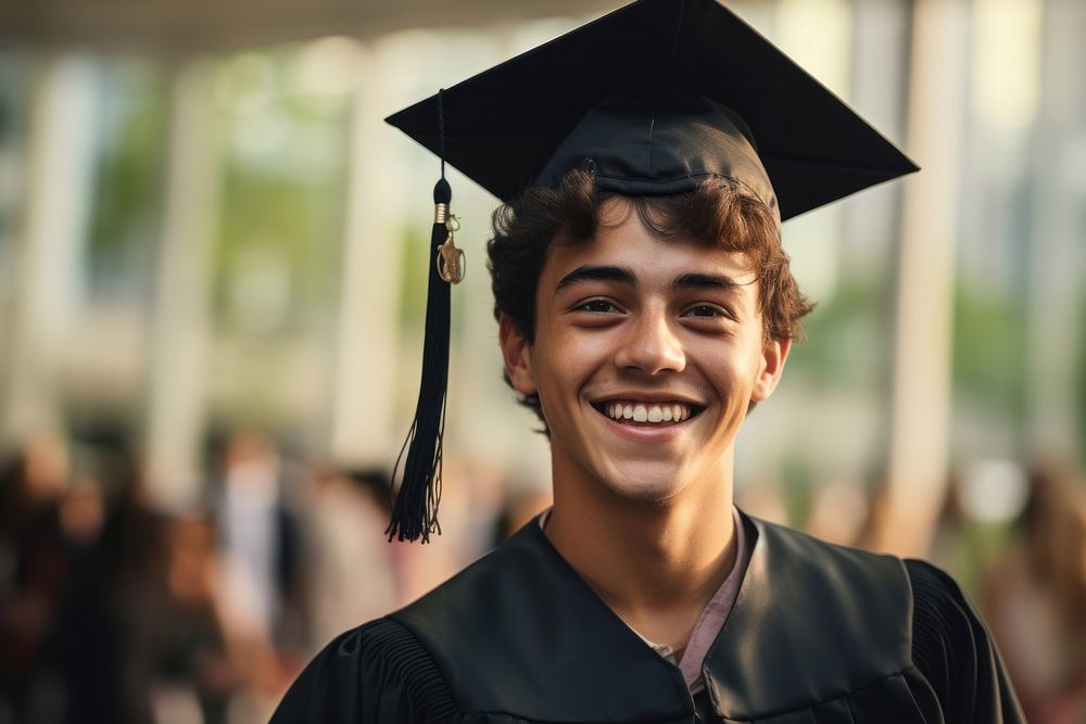 Latino boy graduation portrait student. AI generated Image by rawpixel.