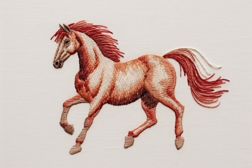 Horse textile drawing animal.