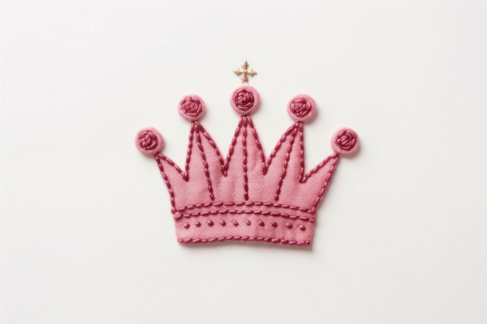 Crown embroidery textile jewelry.
