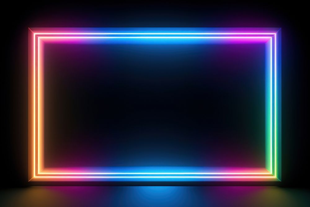  Neon lights on dark background line illuminated electronics. AI generated Image by rawpixel.