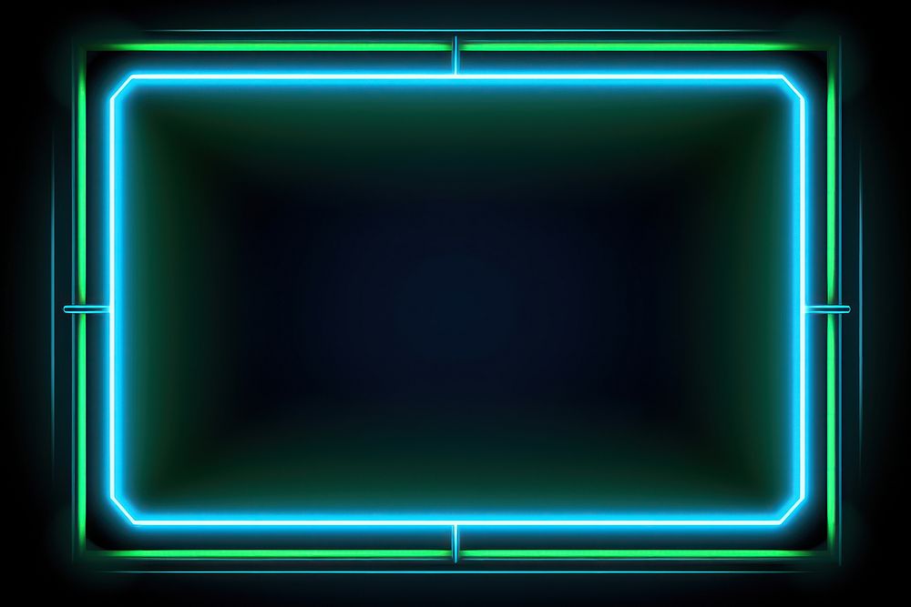  Neon lights on dark background backgrounds green line. AI generated Image by rawpixel.
