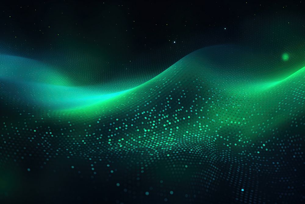  Abstract green blue neon background backgrounds nature light. AI generated Image by rawpixel.