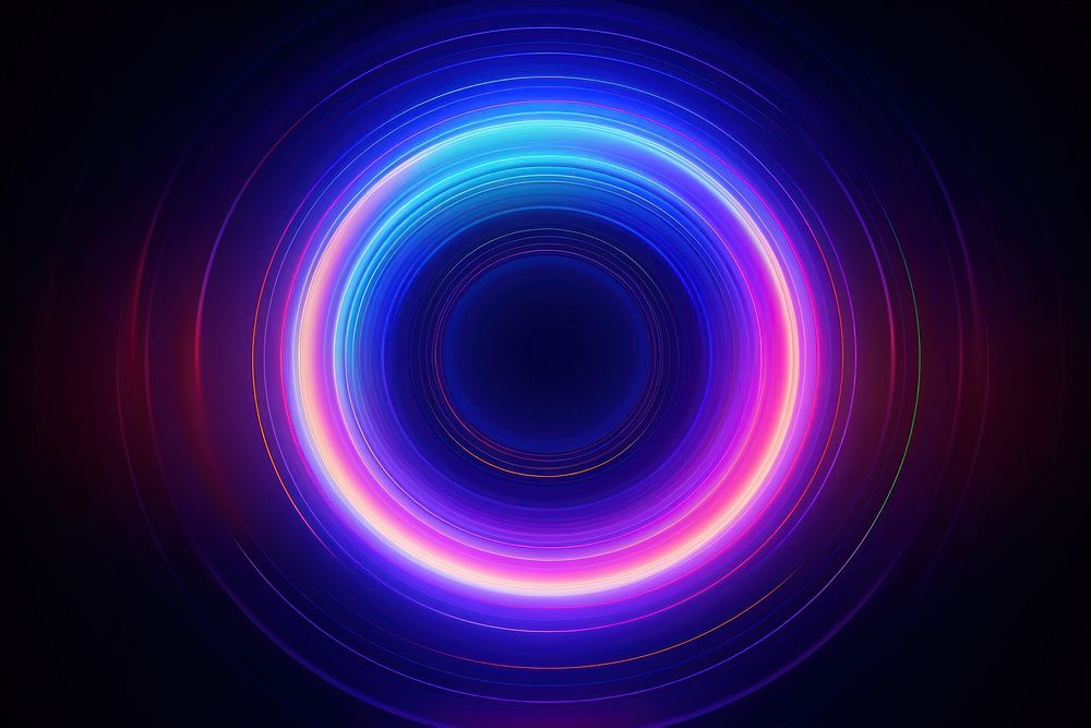 Circular geometic centric neon backgrounds abstract.