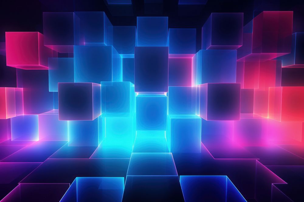Cube background neon backgrounds abstract.