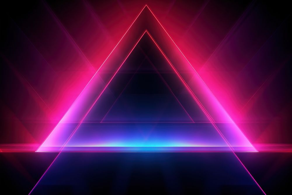 Geometric triagle background neon backgrounds | Free Photo Illustration ...