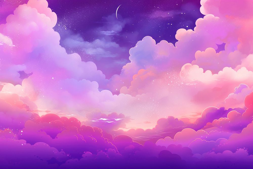  Aesthetic dreamy background purple cloud sky. AI generated Image by rawpixel.