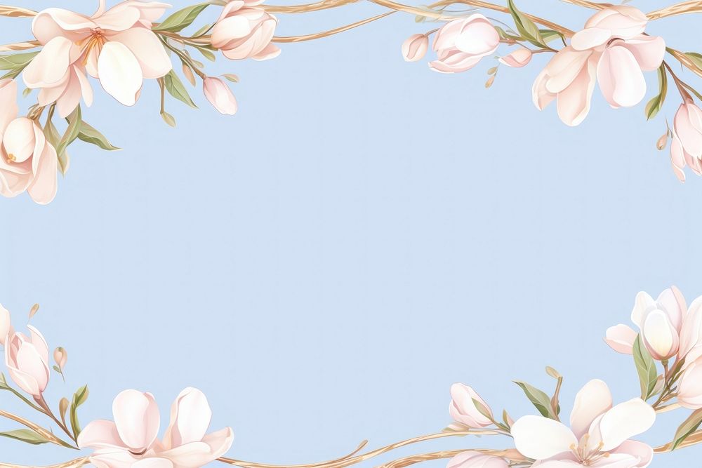 Backgrounds magnolia blossom pattern. AI generated Image by rawpixel.