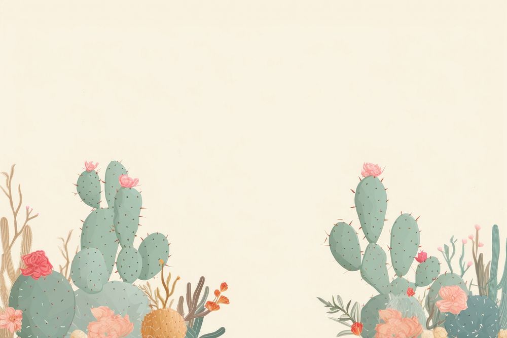 Cactus border frame backgrounds plant outdoors. AI generated Image by rawpixel.
