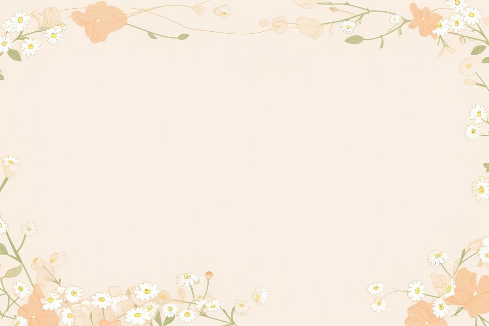 Daisy border frame backgrounds pattern fragility. AI generated Image by rawpixel.