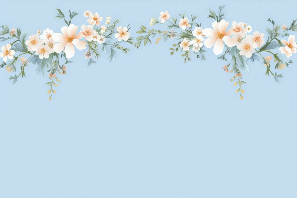 Elegant floral border frame pattern flower plant. AI generated Image by rawpixel.