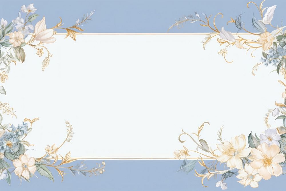 Elegant floral border frame backgrounds pattern blackboard. AI generated Image by rawpixel.
