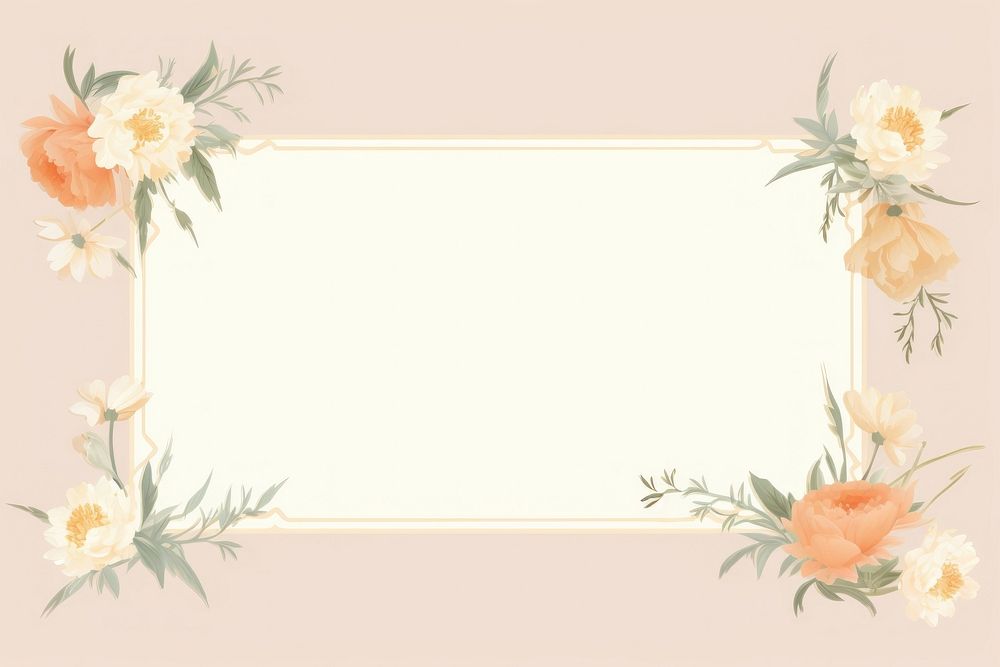 Flower pattern plant frame. AI generated Image by rawpixel.