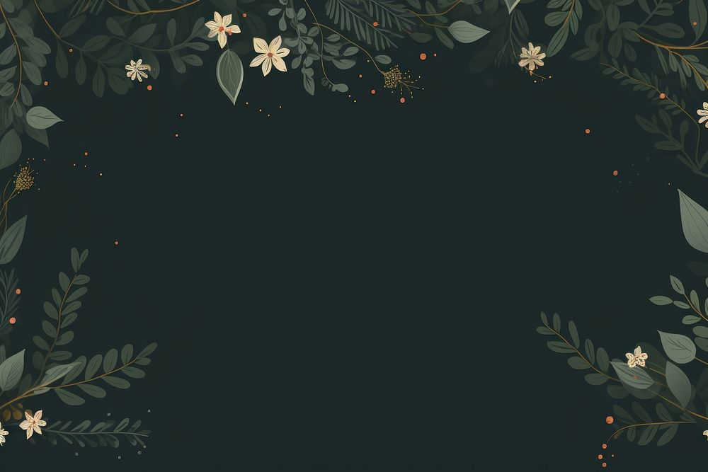Green leaves border frame backgrounds pattern celebration. AI generated Image by rawpixel.