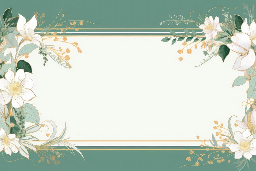 Leaves and flower backgrounds pattern white. AI generated Image by rawpixel.
