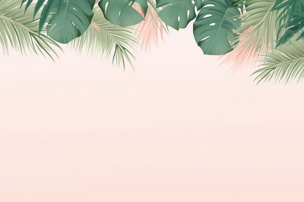 Palm leaves border frame backgrounds outdoors nature. AI generated Image by rawpixel.