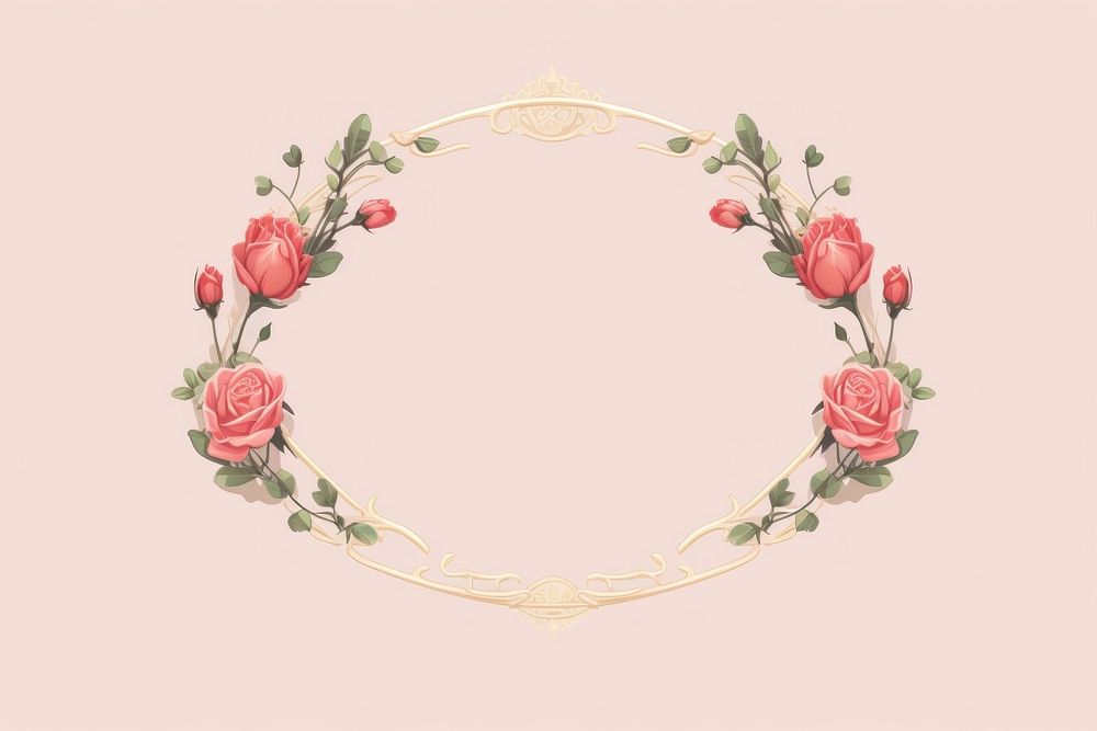 Rose frame flower plant accessories. AI generated Image by rawpixel.