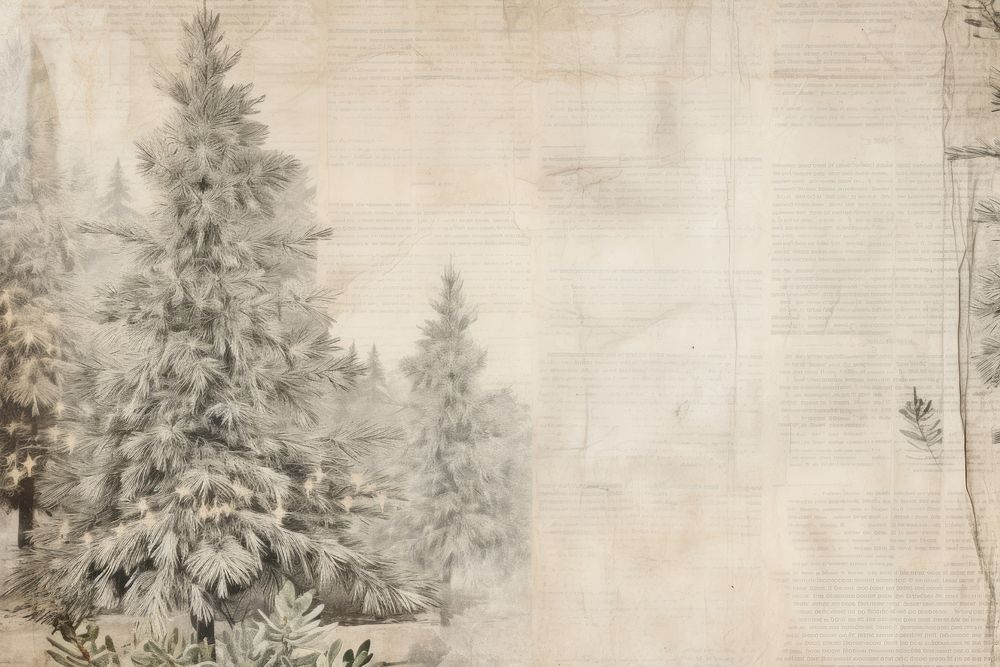 Christmas tree ephemera border backgrounds drawing sketch.