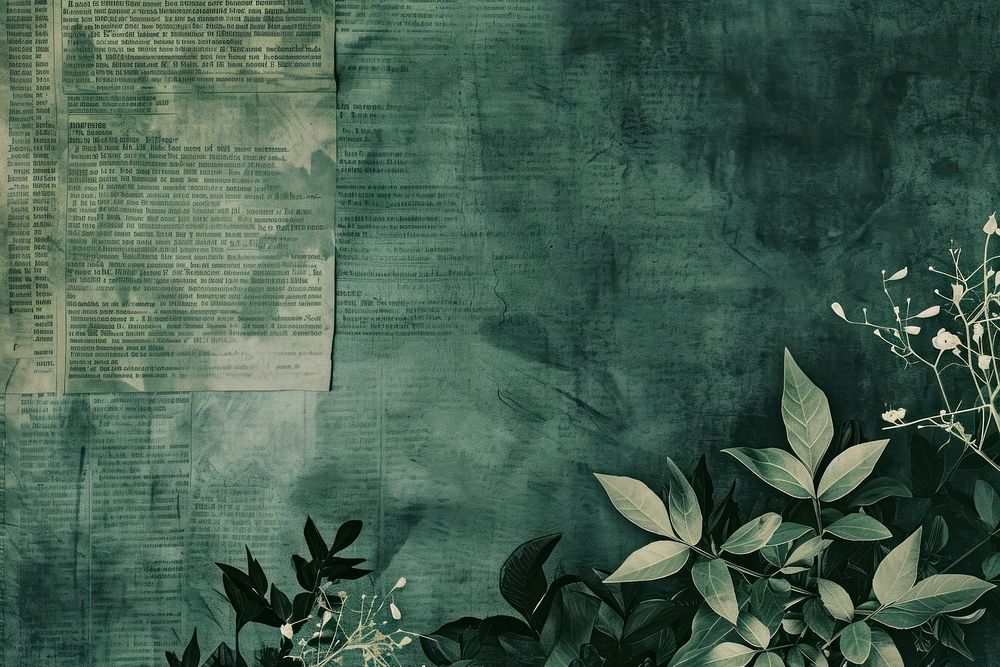 Old paper ephemera border green backgrounds texture.