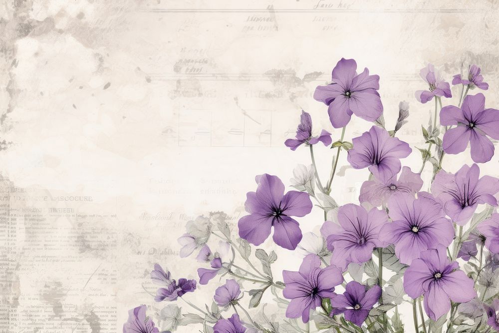 Petunia flower ephemera border backgrounds blossom purple.