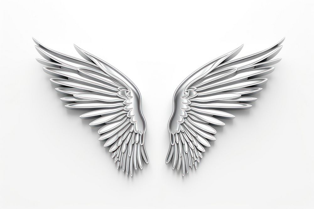 Wings Chrome material silver white wing.