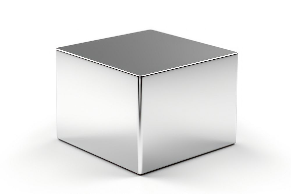 Square Chrome material silver white background simplicity.