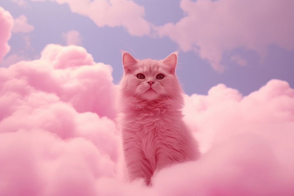  Cloud sky outdoors feline. AI generated Image by rawpixel.