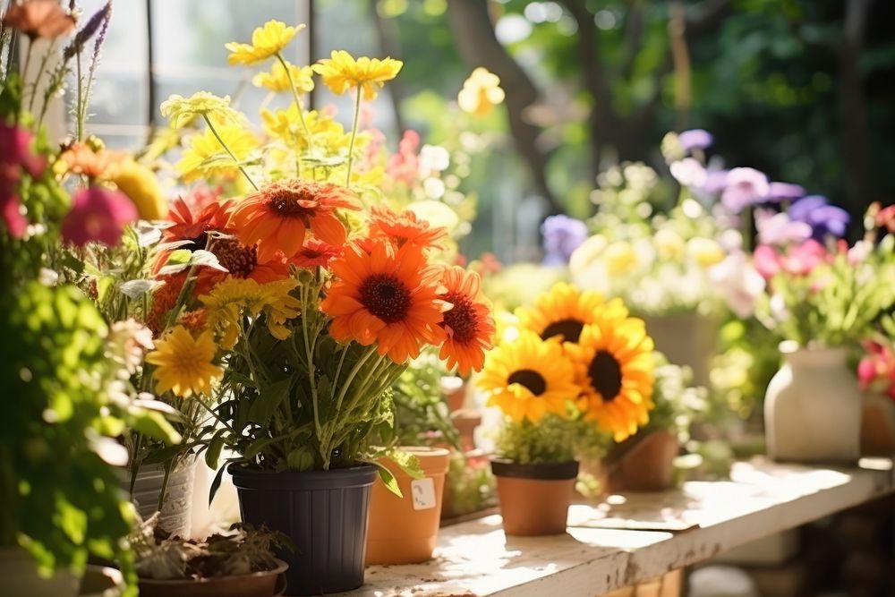 Flower shop garden plant outdoors.