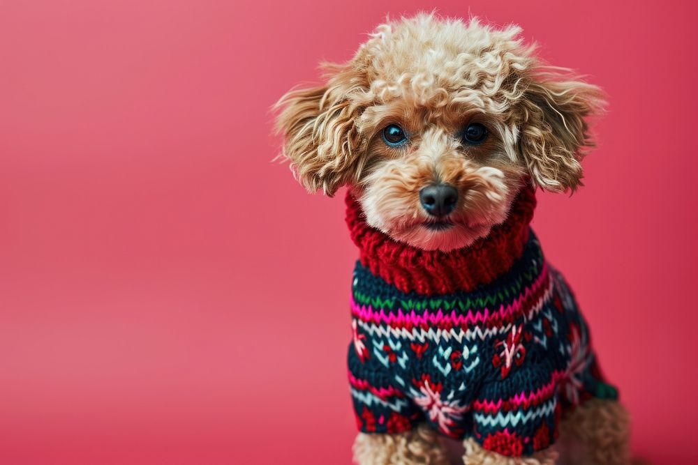  Cute dog sweater mammal animal. AI generated Image by rawpixel.