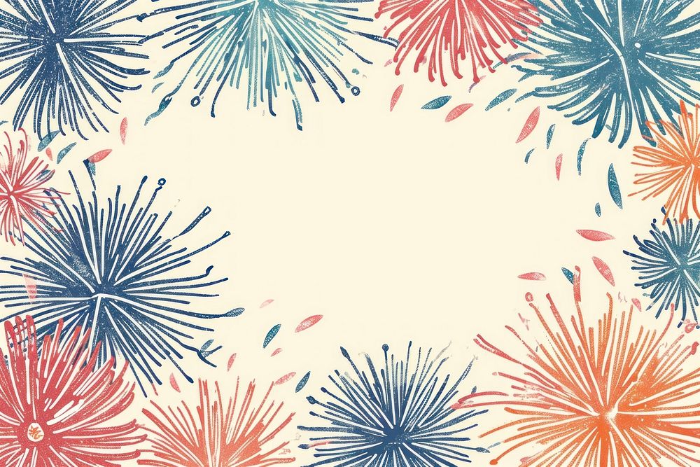 Firework frame fireworks pattern backgrounds. AI generated Image by rawpixel.