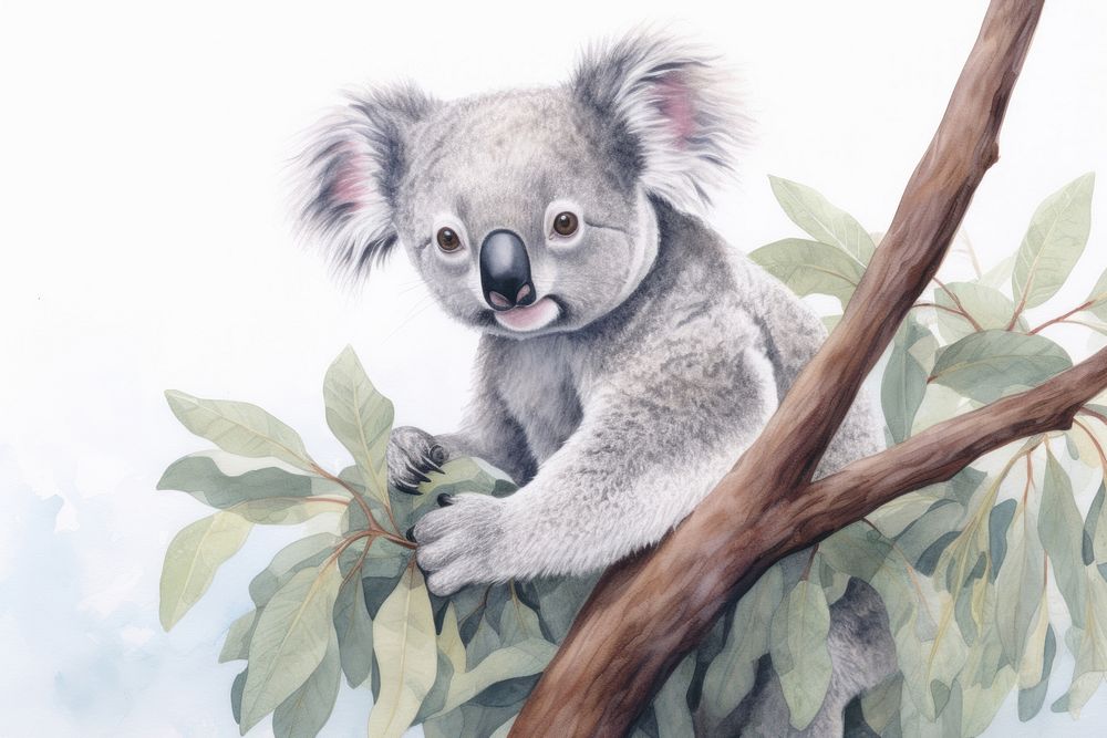 Koala wildlife sitting mammal. 