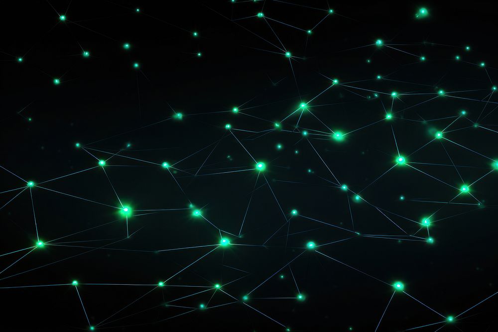  Neon network connection backgrounds light green. AI generated Image by rawpixel.